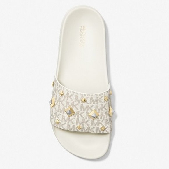 🎁 MICHAEL MICHAEL KORS Gilmore Studded Logo Slide - Picture 3 of 6